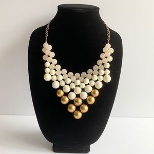 Gold & Cream beaded Necklace